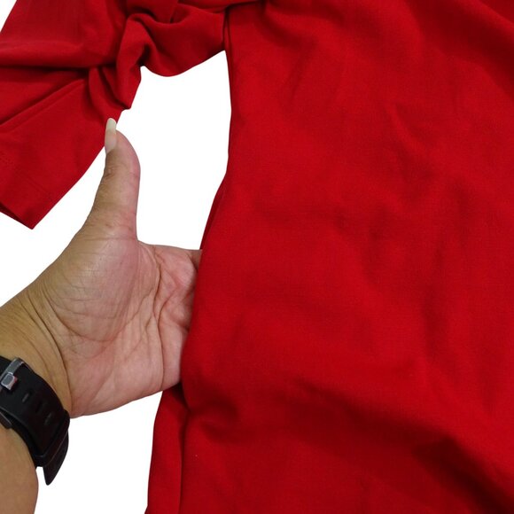 Dear Scarlett Women Red Open Front Blazer Jacket Size 3X Pockets 3/4 Sleeve - Picture 2 of 11